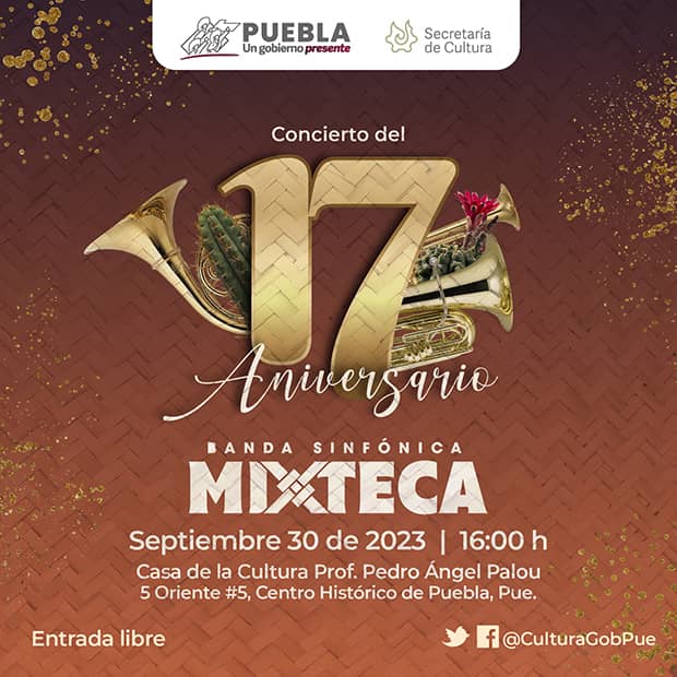 Banda Sinfónica Mixteca celebra su 17 aniversario con concierto gratuito