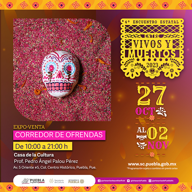Expoventa artesanal de “Día de Muertos” en Casa de la Cultura