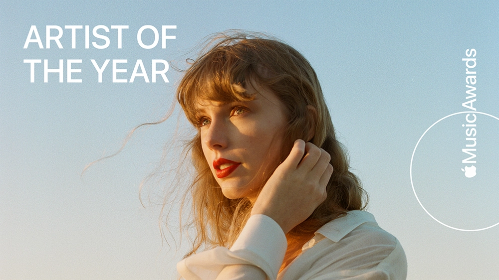 Taylor Swift, Apple Music, Artista del Año, transmisión de música, récords, listas, Eras Tour, Midnights, Oliver Schusser