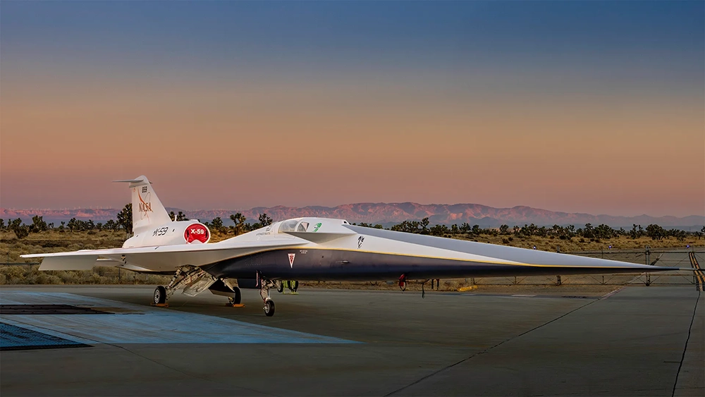 X-59 avión supersónico y silencioso, presentaron NASA y Lockheed Martin
