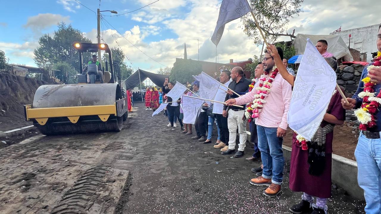 Atlixco avanza con pavimentación de la Avenida Coyula