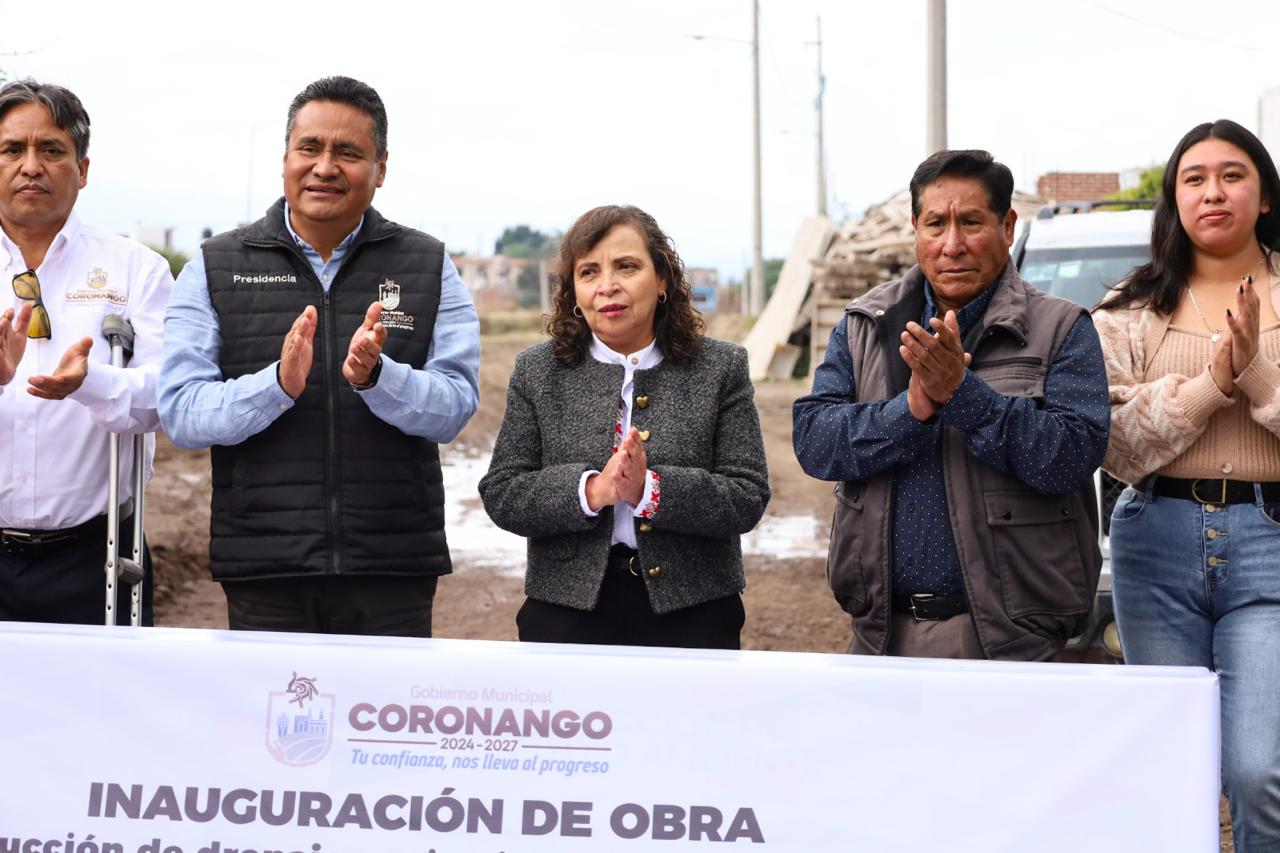 Inauguran drenaje sanitario en dos calles de Coronango